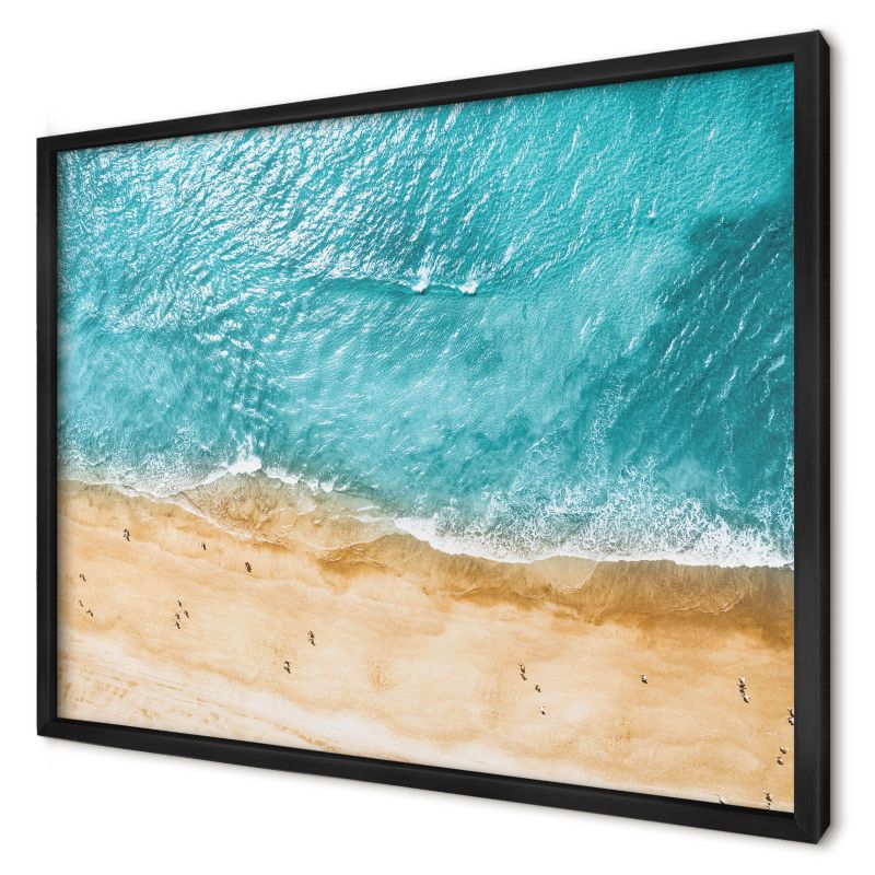 Tablica magnetyczna ozdobna Wallfluent 70x50 Morze i plaża w czarnej ramie 1szt