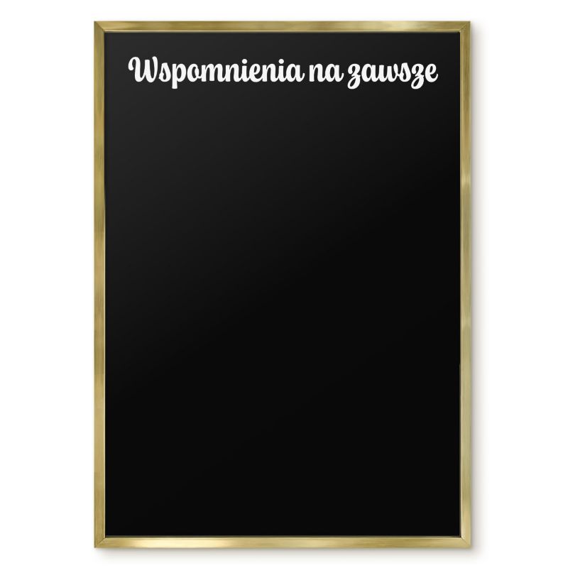 Tablica Do Magnesów Tulup 50x70 cm Wspomnienia na zawsze 6 - Złota rama Do salonu, sypialni 1 szt.