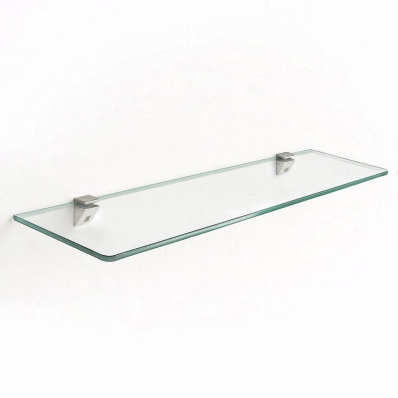 Półka łazienkowa Tulup 60x13 cm Szklana Przezroczysta Z Uchwytami 1 szt.