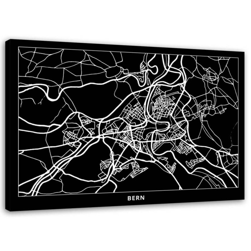 Obraz na płótnie Feeby Brno - plan miasta 90x60cm 1szt