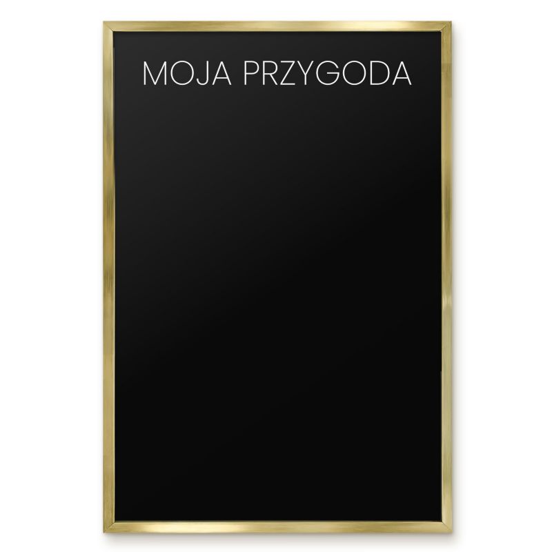Tablica Magnetyczna Do Sypialni Tulup 40x60 cm Moja przygoda 8 - Złota rama Do salonu, sypialni 1 szt.