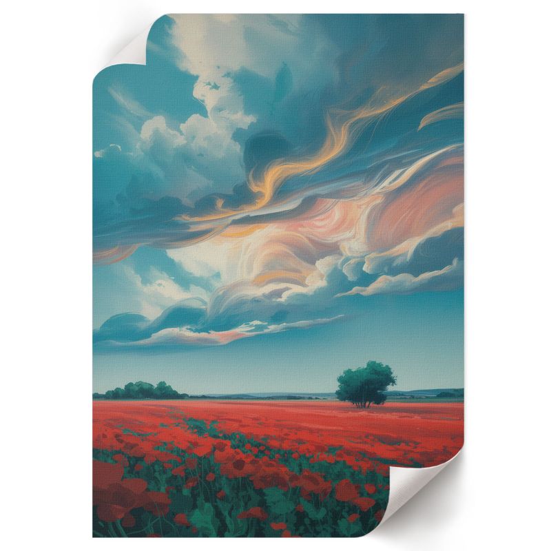 Grafika Na Ścianę ArtPrintCave 21x29,7 cm Makowe pola Ewa Szymańska 1 szt.
