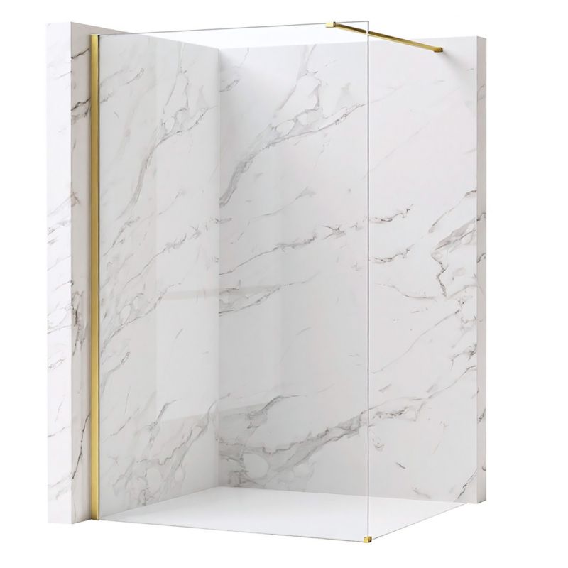 Ścianka Prysznicowa Rea Flexi Transparent 110 Złoty Szczotkowany 110x195cm 1szt