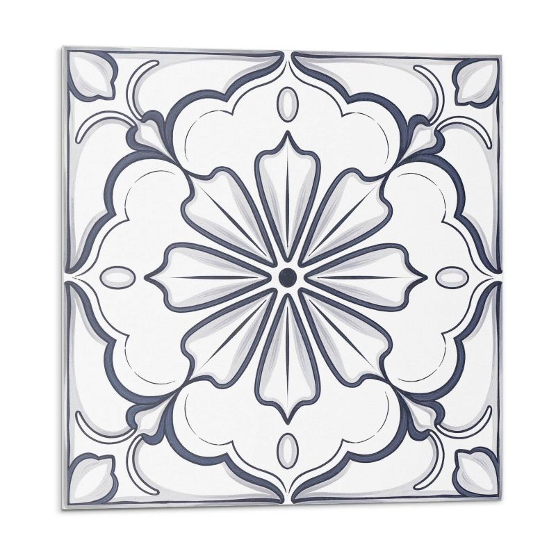 Kafelki samoprzylepne Wallfluent 50x50 cm Wzór florystyczny na płytce 4 szt.