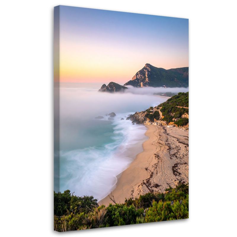 Obraz na płótnie Feeby Krajobraz morski plaża natura, pionowy, dekoracja do salonu, wzór 29683, 70x100 cm, 1 szt.