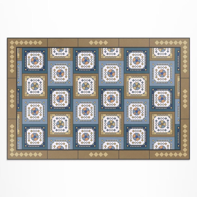 Dywan Winylowy Zewnętrzny Wallfluent 80x120 cm Geometryczna kostka wzór w stylu retro 1 szt.