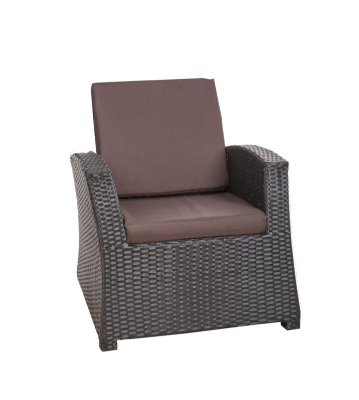 Poduszka na fotel ogrodowy Technorattan, Setgarden,56x52x7cm Brązowa dwustronne Poduszki na krzesło ogrodowe, 4szt