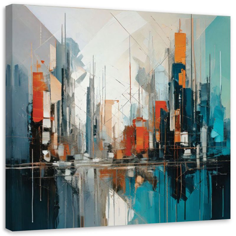 Obraz do sypialni Feeby Abstrakcyjne Miasto Architektura 50x50cm 1szt