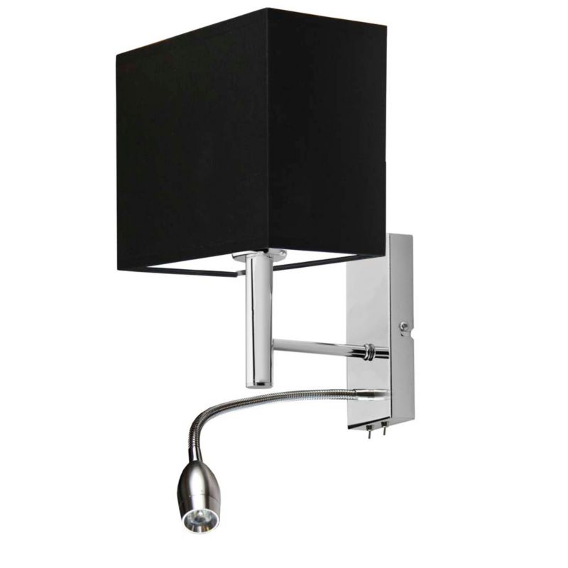 Kinkiet Volta Light Factory Grand Czarny Abażur 1xE27 1szt.