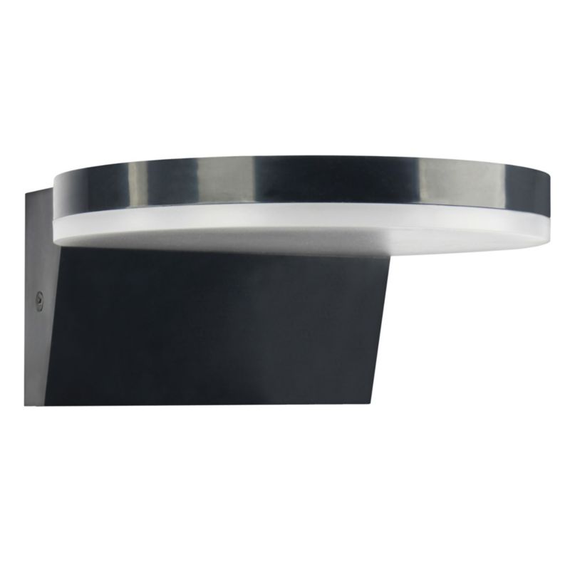 Kinkiet ścienny zewnętrzny Polux Tesa czarno-mleczny biały LED 10W 4000K 1100lm IP54 wym: 8,3 x 18 x 18,3 cm - 1 szt.