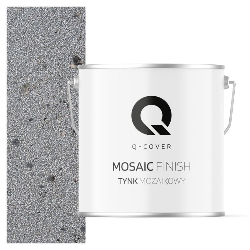 Tynk Mozaikowy Q-Cover Srebrny z czarną miką M51 7KG