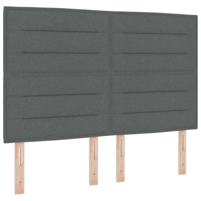 Łóżko z materacem WaszeMeble 160x200 cm Ciemnoszary tkanina WM-3340698 1 szt.