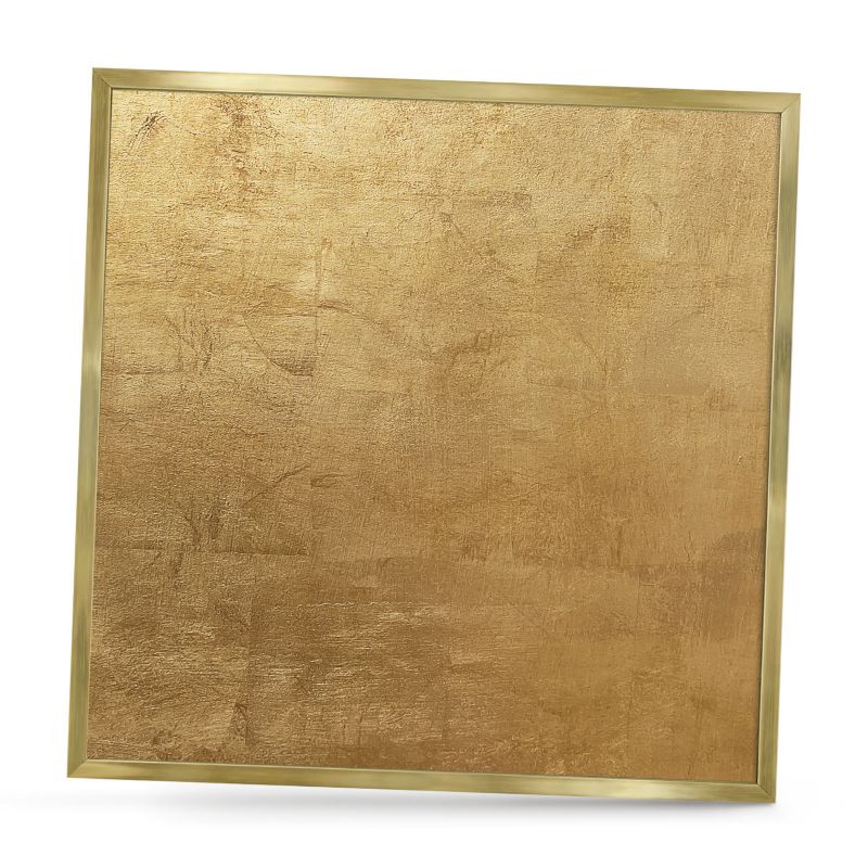 Tablica magnetyczna ozdobna ArtPrintCave 50x50 Żółta tekstura w złotej ramie 1szt