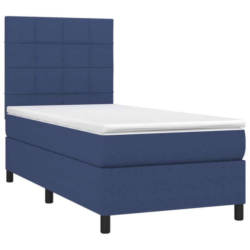 Łóżko kontynentalne WaszeMeble 90x200 cm niebieskie WM-3134851 1 szt.
