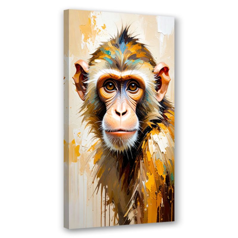 Obraz na płótnie do salonu kuchni Feeby Kolorowa Małpa Zwierzęta Afryka 50x100cm 1szt