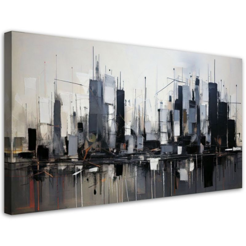Obraz na płótnie Feeby Miasto Abstrakcja Szarośc Architektura 100x50cm 1szt