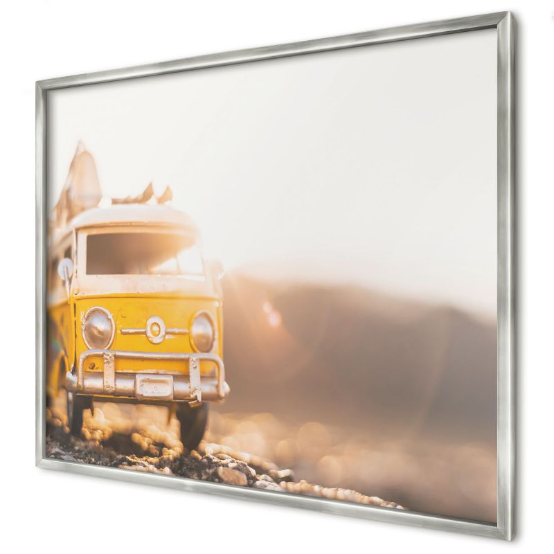 Ozdobna tablica magnetyczna Wallfluent 80x60 Retro podróże w srebrnej ramie 1szt