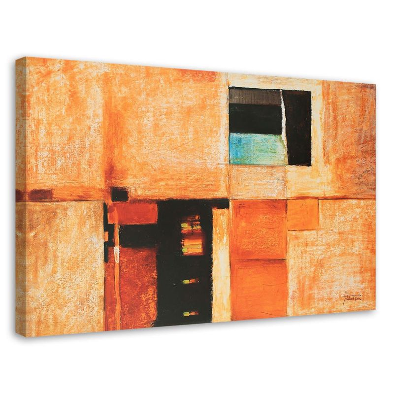 Obraz na płótnie Feeby Geometryczna kompozycja w kolorze cegły 45x30cm 1szt