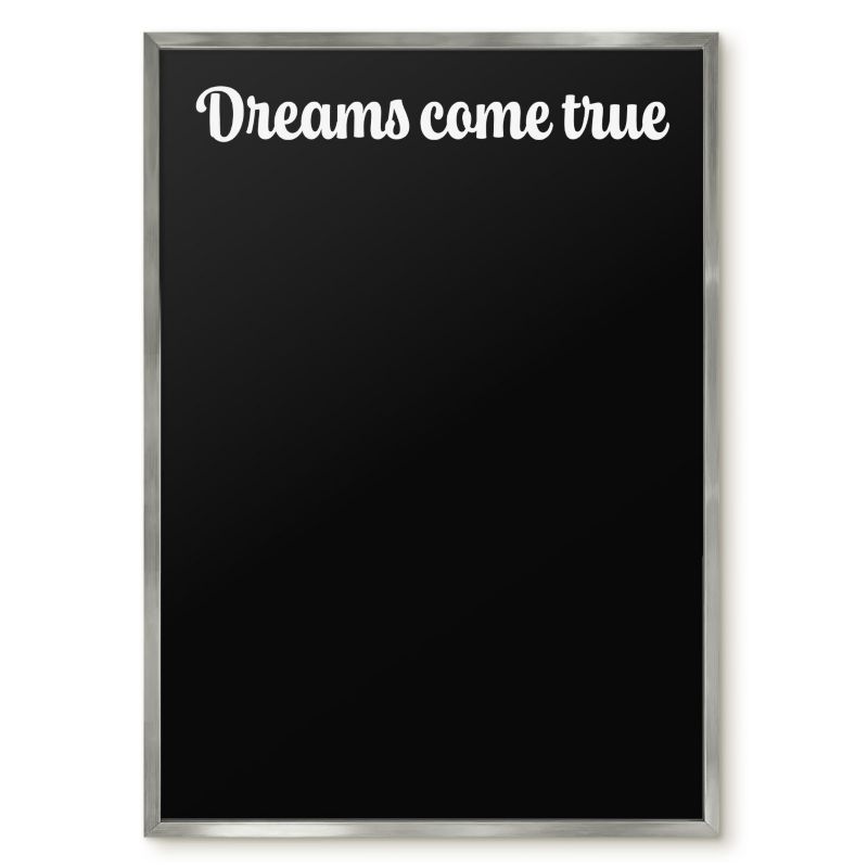 Tablica Magnetyczna Tulup 50x70 cm Dreams come true 6 - Srebrna rama Do salonu, sypialni 1 szt.