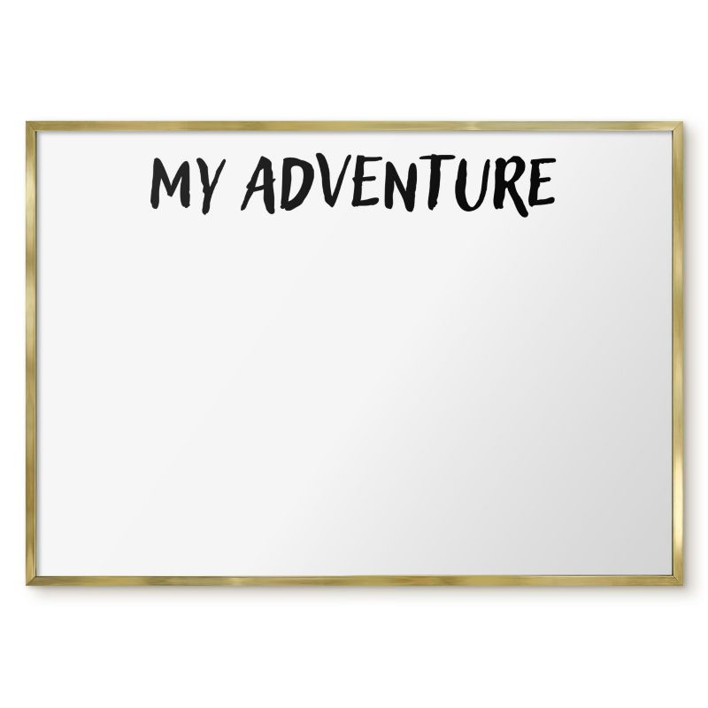 Tablica Magnetyczna Do Sypialni Tulup 100x70 cm My adventure - Złota rama Do salonu, sypialni 1 szt.