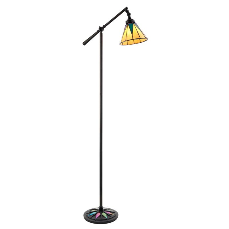Lampa stojąca czarna gwiazda Tiffany DARK STAR czarna 1xE14x15W IP20 wym:154x26x55cm - 1 szt.