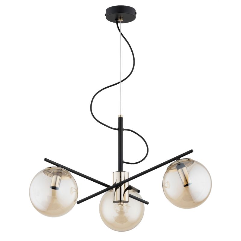 Lampa wisząca krzyżujące się sticki Alfa TAURUS czarna 3xE14x10W IP20 wym:65x52x52cm - 1 szt.