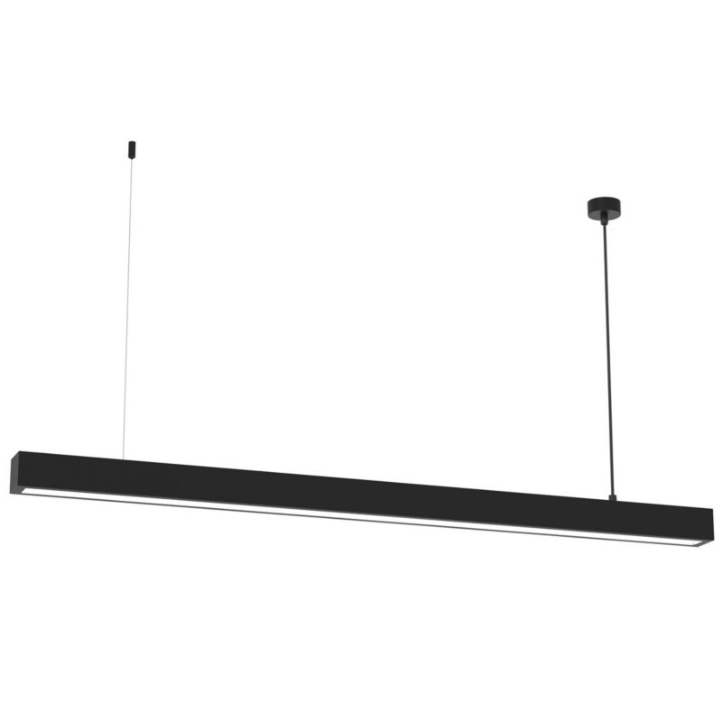 Lampa wisząca Milagro Lungo 9123 czarna szerokość 124 cm 1xT8/G13 x 18W 1 szt.