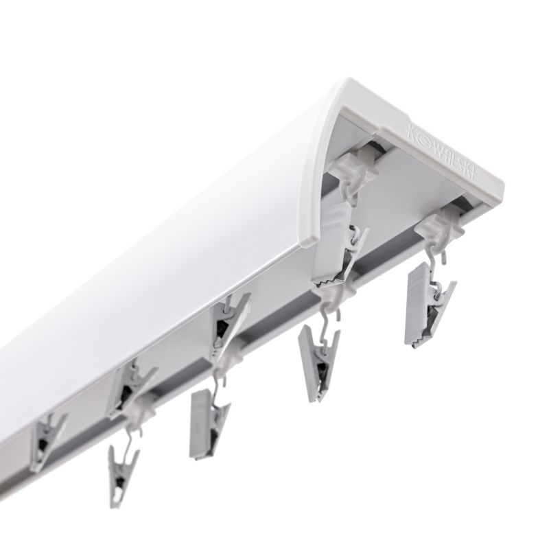 Szyna sufitowa Kowalski dwutorowa z osłoną aluminiowa biała 310 cm 1 kpl