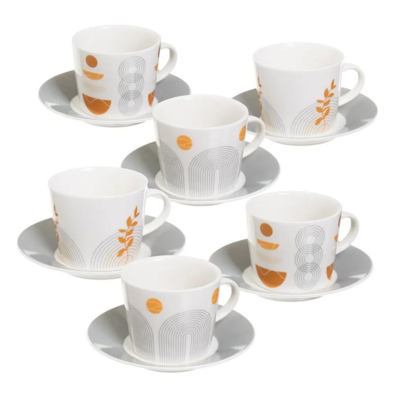 Zestaw filiżanek Sunset HowHomely ceramicznych 6x100 ml 1 kpl.