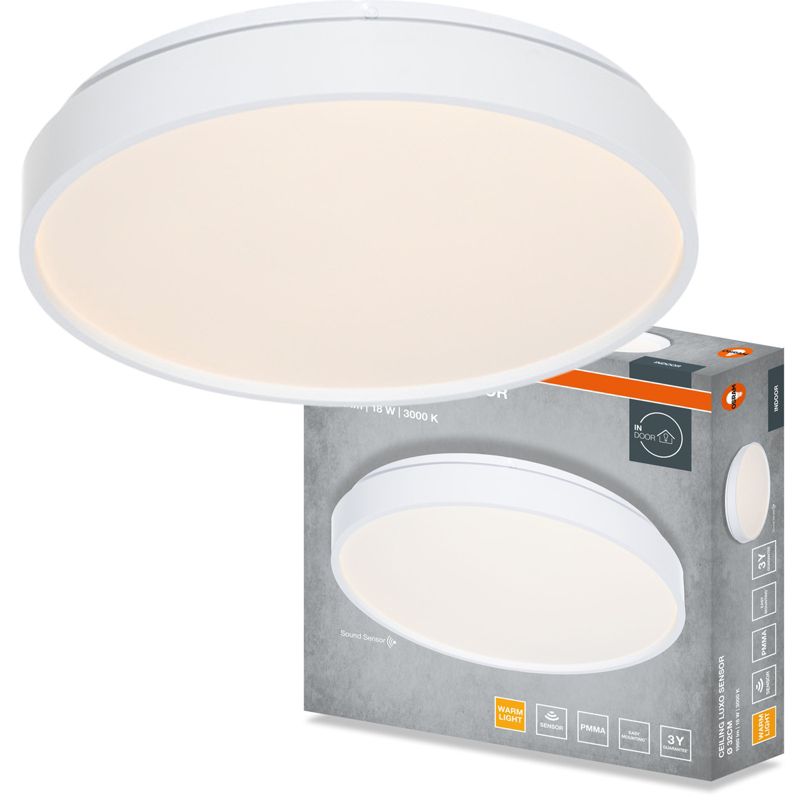 Plafon Osram Luxo Lampa Sufitowa Plafon LED 18W 990lm 3000K Okrągły Biały 1 szt.