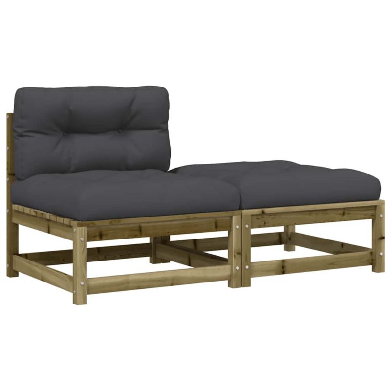 Sofa ogrodowa WaszeMeble z drewna brązowa z poduszkami WM-838132 1 szt.