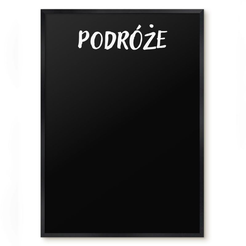 Tablica Magnetyczna Do Notatek Tulup 50x70 cm Podróże 5 - Czarna rama Do salonu, sypialni 1 szt.