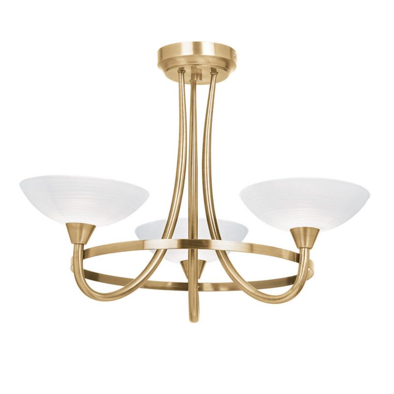 Lampa wisząca Endon CAGNEY antyczna mosiężna 3xG9x15W IP20 wym:43x55x55cm - 1 szt.