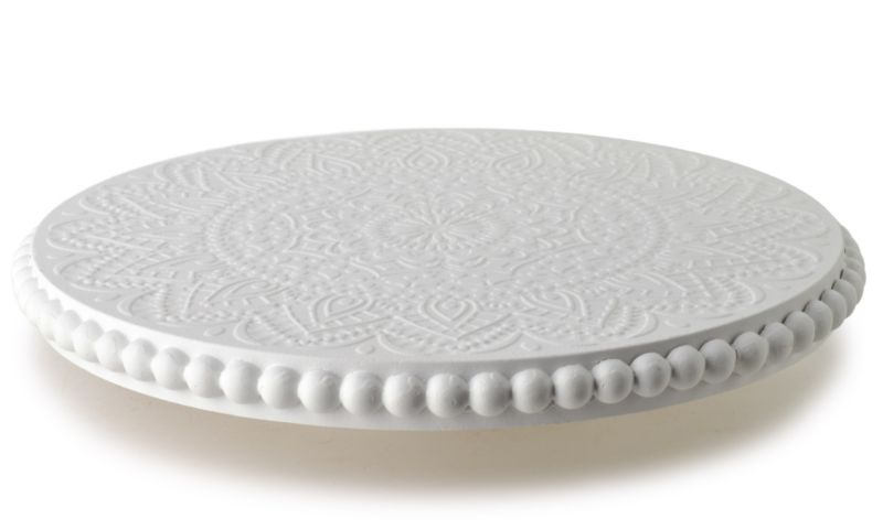 Patera dekoracyjna MDF MONDEX DAZ 30x30x6 cm biała 1 szt