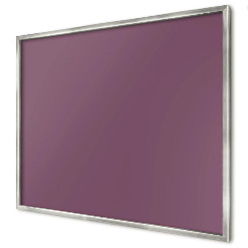 Tablica magnetyczna dekoracyjna Wallfluent 80x60 Kolor purpurowy w srebrnej ramie 1szt