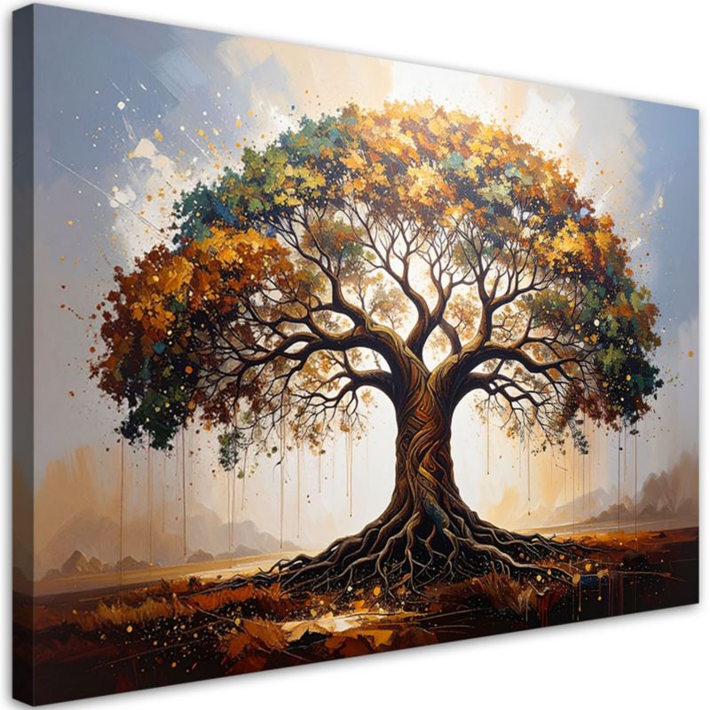 Obraz do salonu sypialni kuchni biura loftu Feeby Kolorowe drzewo 100x70cm 1szt