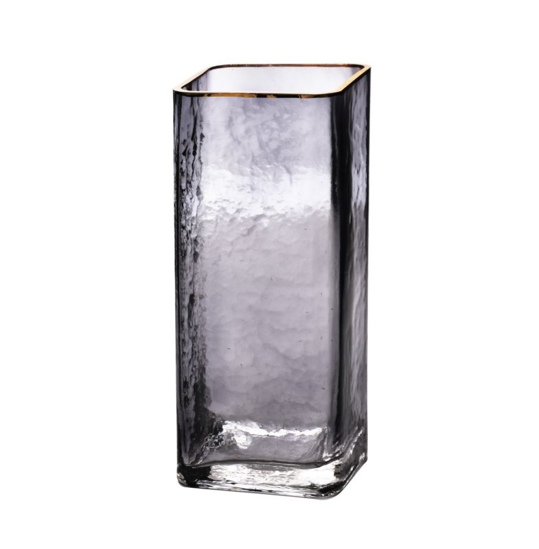 Wazon szkło MONDEX SERENITE 10x10x24,5 cm szary 1 szt.