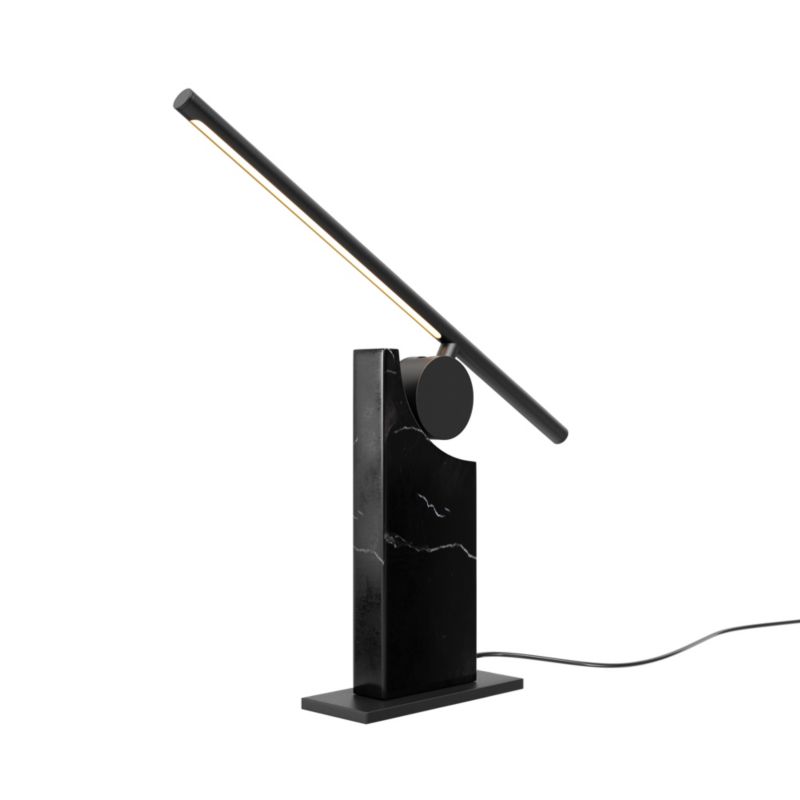 Lampa stołowa marmurowa podstawa stick Maytoni MONUMENTO czarna LED 9W 3000K 200lm IP20 wym:27,1x6,5x42,4cm - 1 szt.