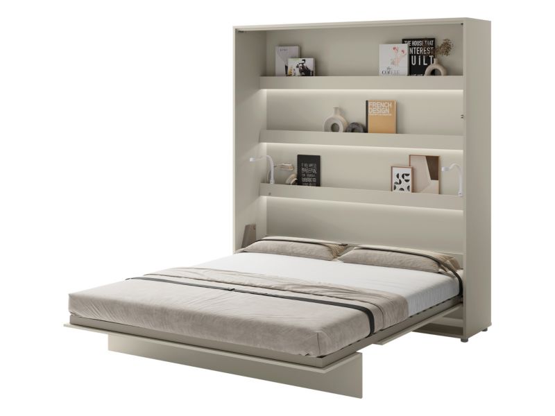 Półkotapczan Bed-Concept BC-13 180x200 z lampkami i oświeleniem LED kaszmir 1 szt.