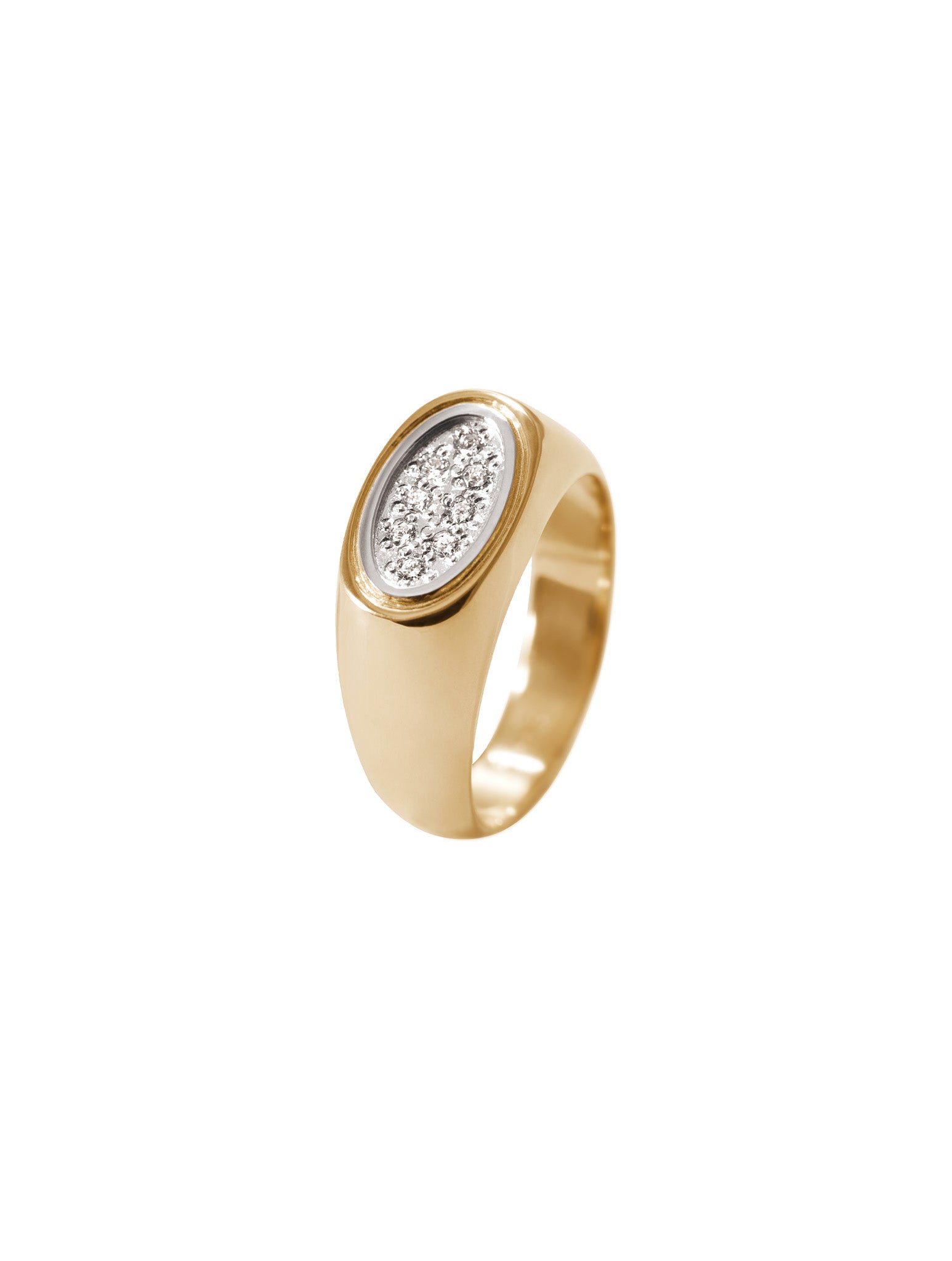 Diamond Frost Signet - sygnet inspirowany stylem art deco, 15