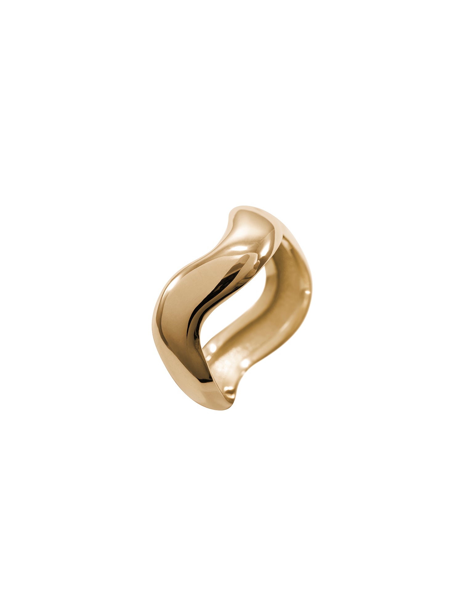 Anello Ring N°3 - gruba obrączka o nieregularnym, falistym kształcie, 18