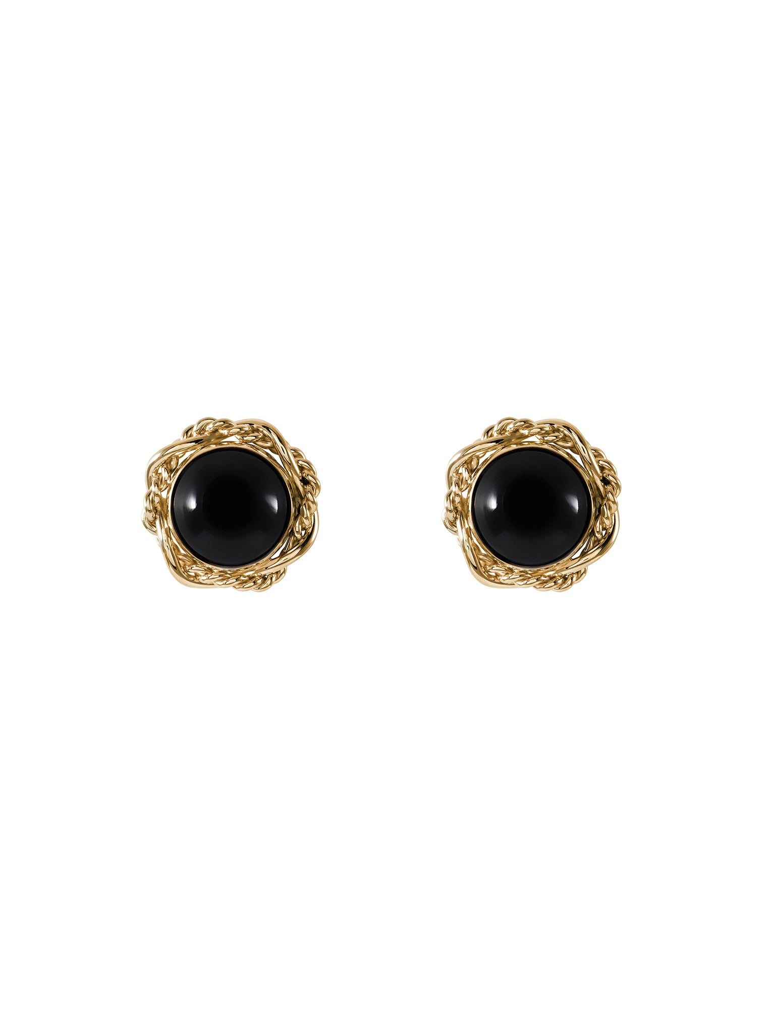 Zoe Earrings in Onyx - Unikatowe kolczyki z onyksem