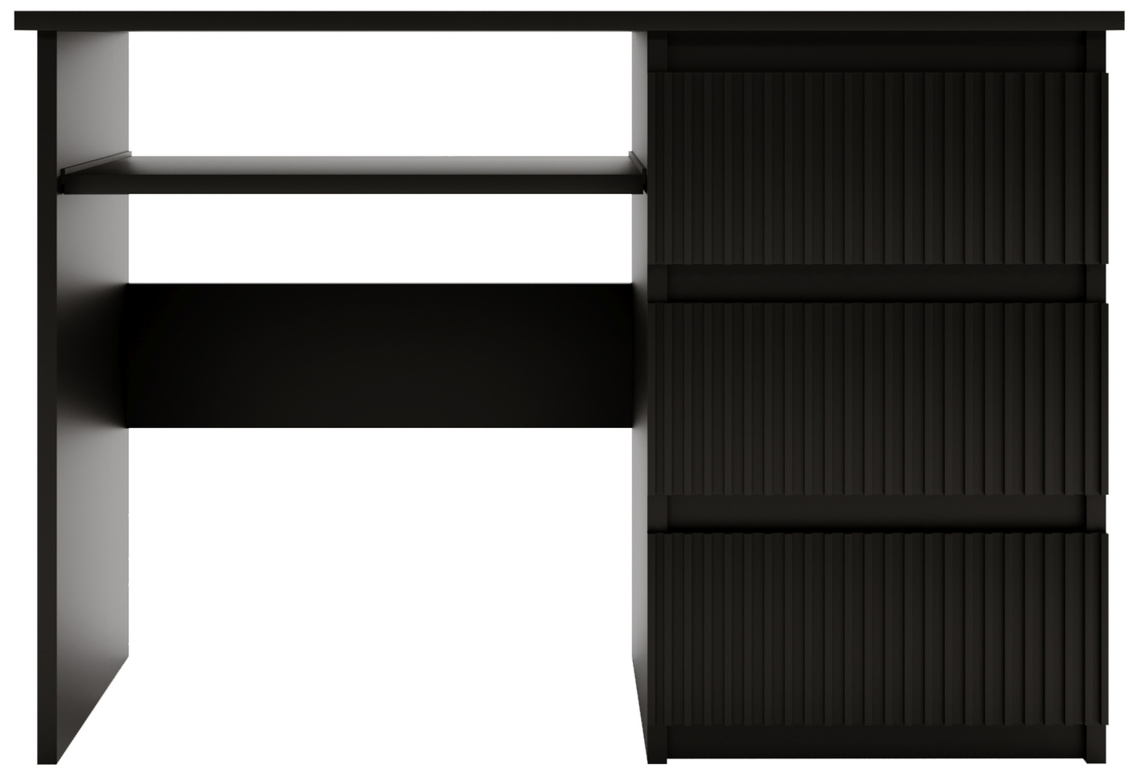 Czarne nowoczesne biurko z szufladami 110 cm CRAFTON