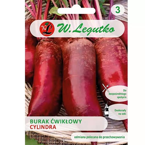 1 szt, Burak ćwikłowy Cylindra - Nasiona: Ilość w opakowaniu: 25 g