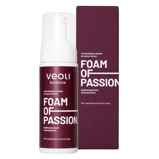 Veoli Botanica Foam of Passion Rozświetlająca pianka do mycia twarzy, 150 ml