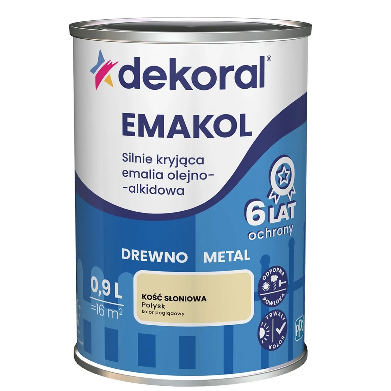 Dekoral Emalia Emakol Strong kość słoniowa 900 ml