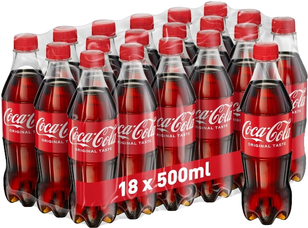 18x Coca-Cola, butelka, 0.5l, KAUCJA
