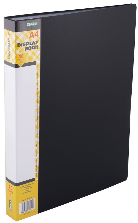 Album ofertowy D.Rect, A4, 40 koszulek, czarny