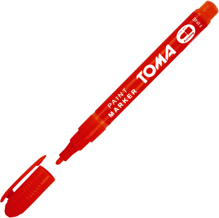 Marker olejowy Toma TO-441, okrągła, fine, 1.5mm, czerwony