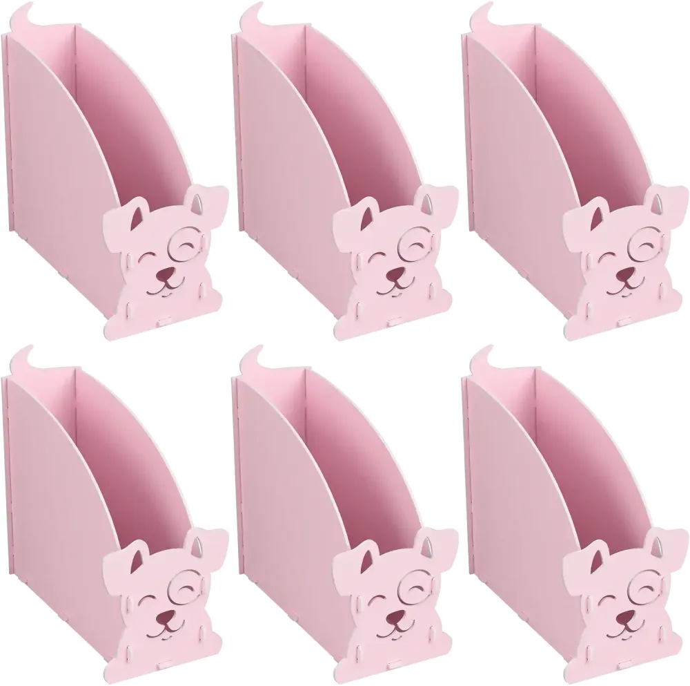 6x Stojak na książki Oxford Leo&Co, 9.6x26.5x24cm, pianka polietylenowa, mix kolorów pastelowych